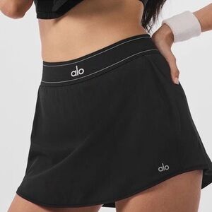 Alo Match Point Tennis Skirt NWT Black Size XS